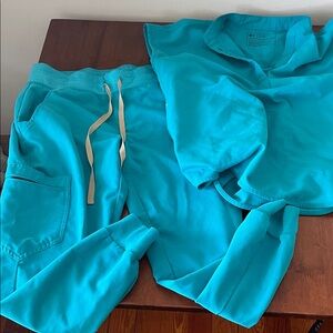 Figs teal Scrub pants Jogger (S) Pants only